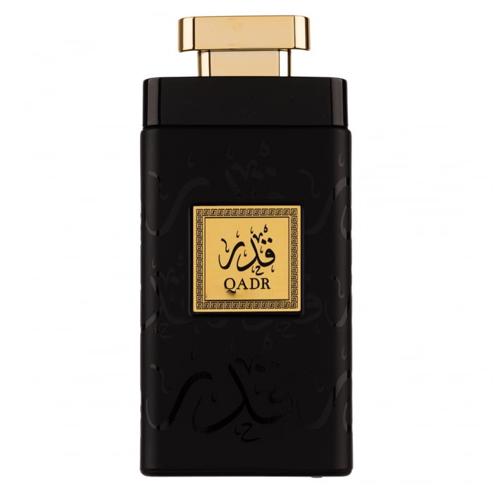 Parfum Qadr, Fragrance World, apa de parfum 100 ml, barbati - inspirat din Bvlgari Man In Black