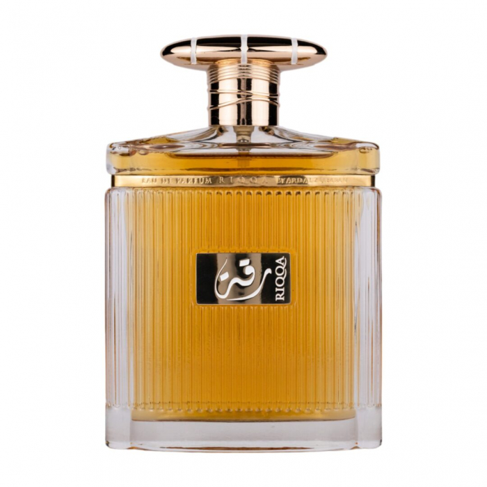 Parfum Riqqa, Ard Al Zaafaran, apa de parfum 100ml, unisex - inspirat din Angels Share by Kilian, respectiv din Khamrah de la Lattafa
