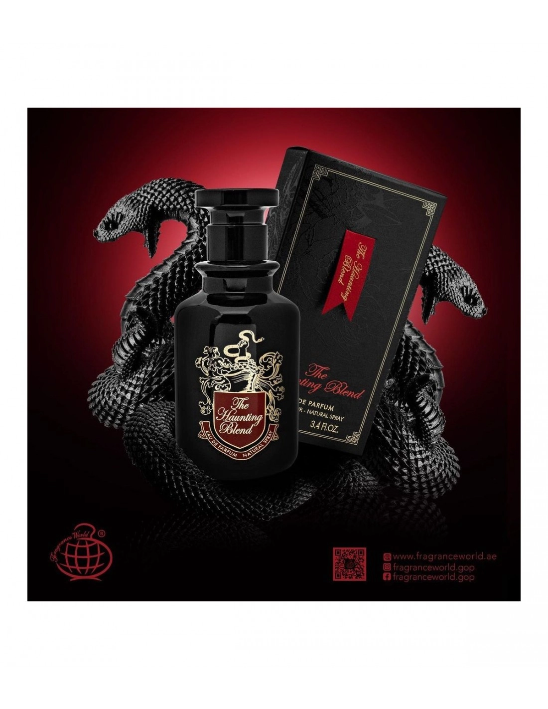 Parfum The Haunting Blend, Fragrance World, apa de parfum 100 ml, unisex - inspirat din The Voice of the Snake by Gucci [4]