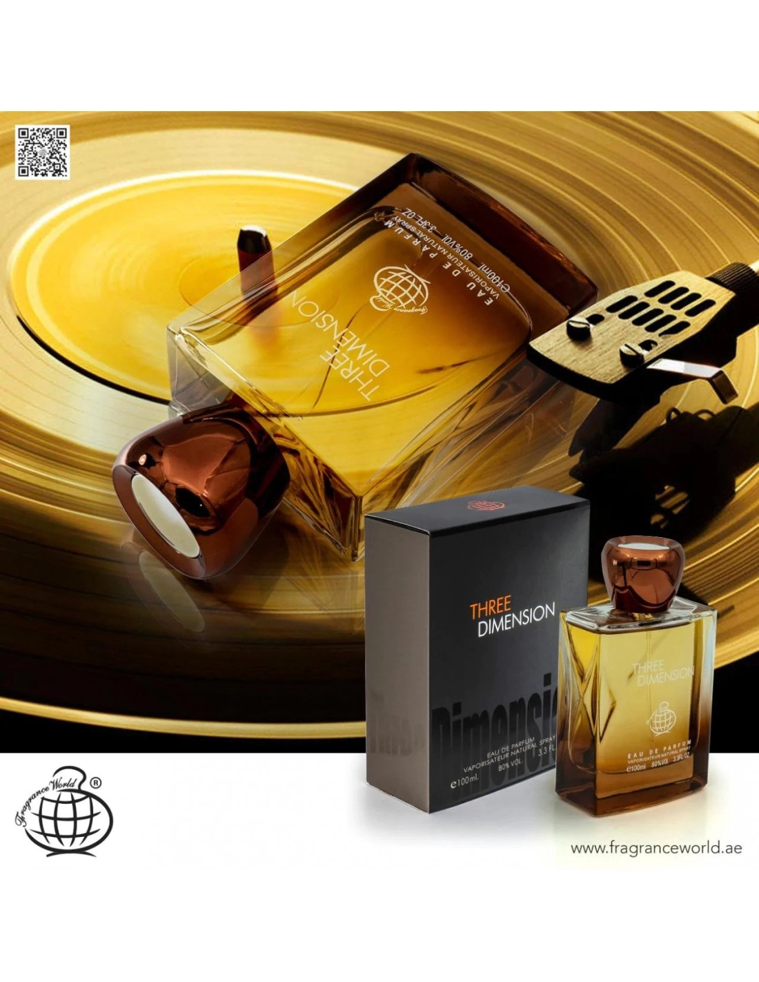 Parfum Three Dimension, Fragrance World, apa de parfum 100 ml, barbati - inspirat din Terre D’Hermes by Hermes [4]