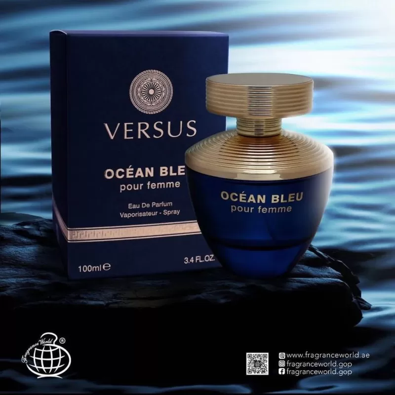 Parfum Versus Ocean Bleu Femme, Fragrance World, apa de parfum 100 ml, femei - inspirat din Dylan Blue Pour Femme by Versace [3]