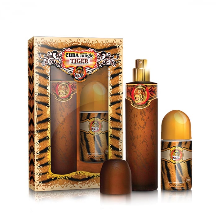 Set Cuba Jungle Tiger for Women, apa de parfum 100 ml + Roll On 50 ml, femei [1]