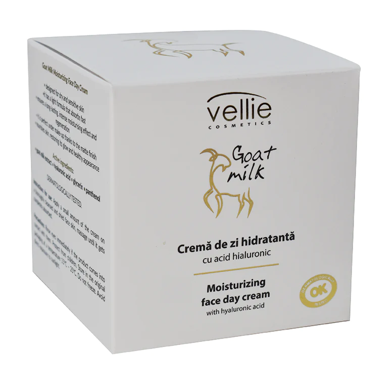 Vellie - Crema hidratanta de zi cu extract din lapte de capra si acid hialuronic, 50ml [2]