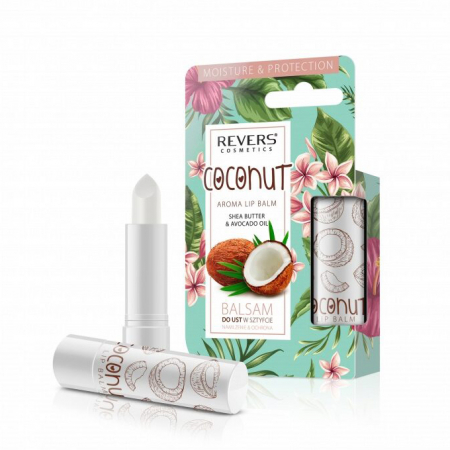 Produse cosmetice - Balsam de buze Revers Cosmetics, extract de cocos, 4.2g