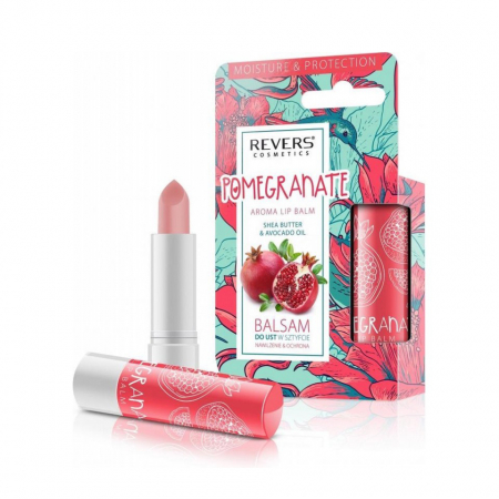Produse cosmetice - Balsam de buze Revers Cosmetics, extract de rodie, 4.2g