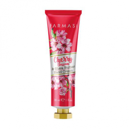 Produse cosmetice - Crema de maini Farmasi cu flori de cires si unt de shea 30 ml