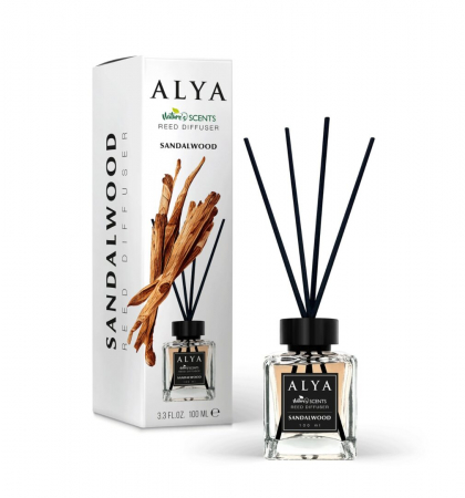 Noutăți - Deodorant de Camera Sandalwood, Alya, Reed Diffuser 100 ml