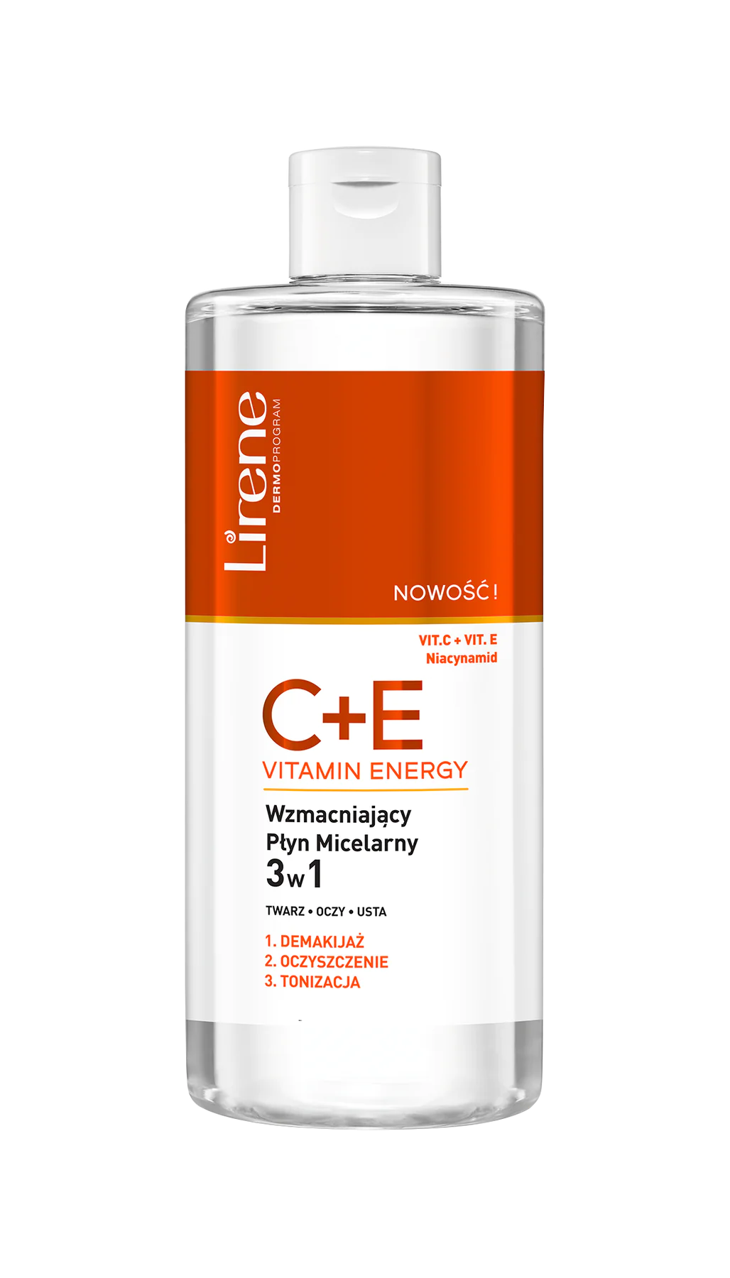 Produse cosmetice - Lirene C+D+E - Apa micelara C+E 3in1 - efect de fermitate, 400ml