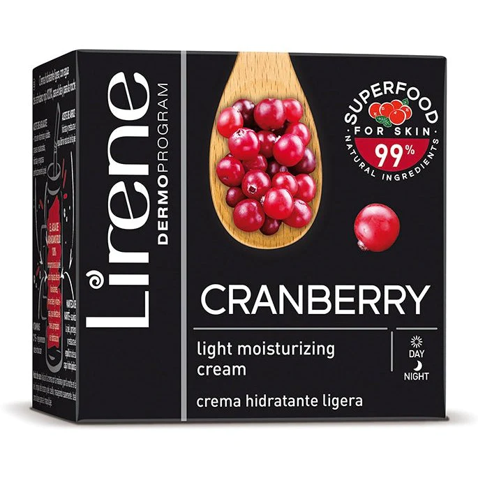 Lirene Superfood - Crema hidratanta zi si noapte cu Merisoare, 50ml