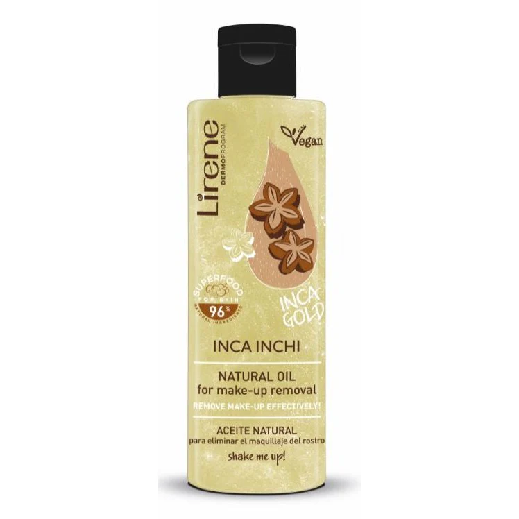 Produse cosmetice - Lirene Superfood - Ulei pentru indepartarea machiajului, Inca-Inchi, 100ml