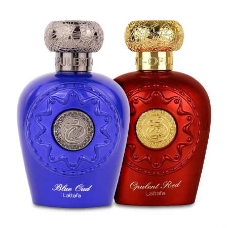 Ofertele zilei - Pachet 2 parfumuri Best Seller, Blue Oud 100 ml pentru el si Opulent Red 100 ml pentru ea