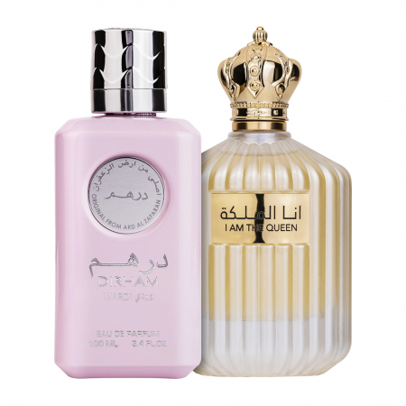 Parfumuri sezonul rece - Pachet 2 parfumuri Dirham Wardi 100 ml si I Am The Queen 100 ml