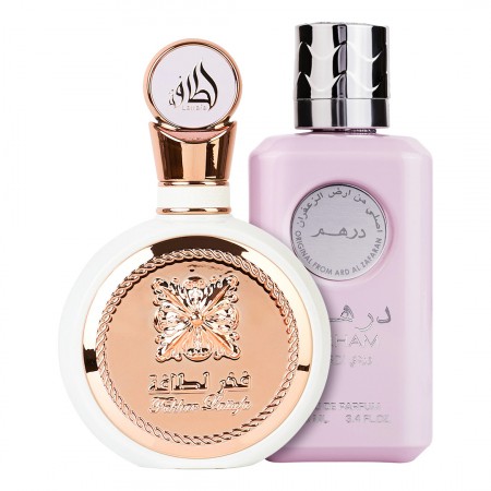 Parfumuri sezonul rece - Pachet 2 parfumuri Fakhar Women 100 ml si Dirham Wardi 100 ml