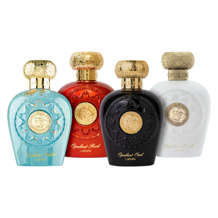 Parfumuri bărbați - Pachet 4 parfumuri, Opulent Dubai 100 ml, Opulent Oud 100 ml, Opulent Red 100 ml si Opulent Musk 100 ml