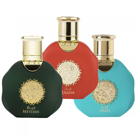 Parfumuri sezonul rece - Pachet 3 parfumuri: Shams Al Shamoos Meydan 30 ml, Diana 30 ml si Areej 30 ml