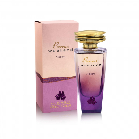 Parfum Berries Weekend Violet, Fragrance World, apa de parfum 100 ml, femei - inspirat din Burberry Weekend by Burberry [1]