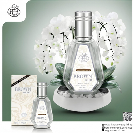 Parfum Brown Orchid Blanc Edition, Fragrance World, apa de parfum 50 ml, femei - inspirat din Silver Mountain Water by Creed [2]