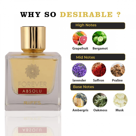 Parfum Forever Absolu, Riiffs, apa de parfum 100ml, unisex - inspirat din Baccarat Rouge [1]