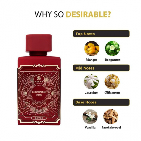 Parfum Goodness Oud Rouge, Riiffs, apa de parfum 100ml, femei [1]