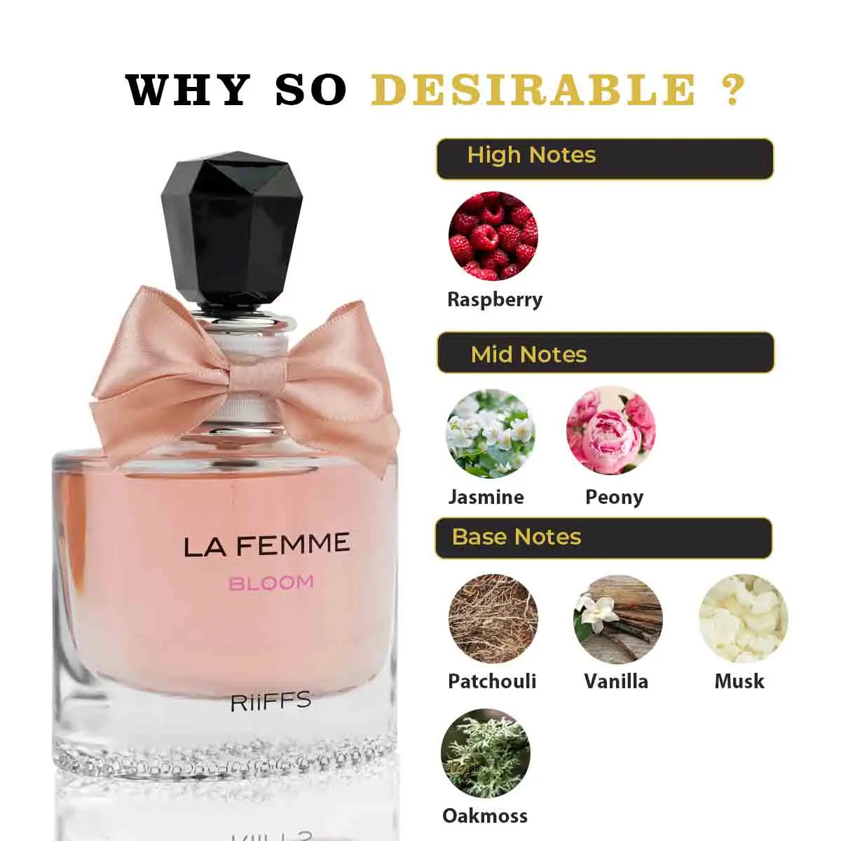 Parfum La Femme Bloom, Riiffs, apa de parfum 100 ml, femei - inspirat din Mon Paris de la Yves Saint Laurent [1]