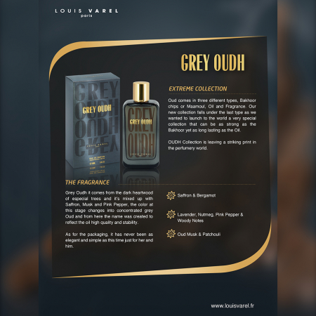 Parfum Louis Varel Grey Oudh, apa de parfum 100 ml, unisex [2]