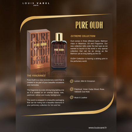 Parfum Louis Varel Pure Oudh, apa de parfum 100 ml, unisex [2]