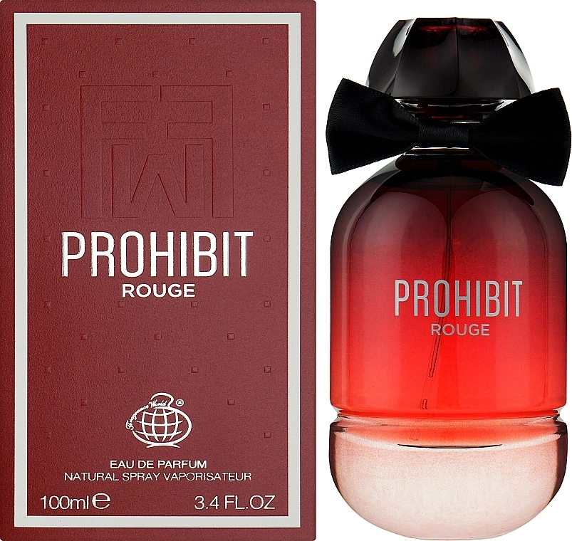 Parfum Prohibit Rouge, Fragrance World, apa de parfum 100 ml, femei - inspirat din Givenchy L'Interdit Rouge [1]