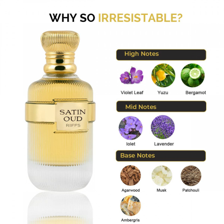 Parfum Satin Oud, Riiffs, apa de parfum 100 ml, femei - inspirat din Oud Satin Mood by Maison Francis Kurkdjian [1]