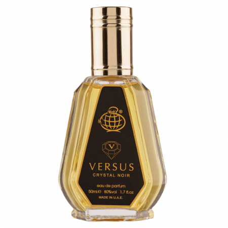 Clone - Parfum Versus Crystal Noir, Fragrance World, apa de parfum 50 ml, femei - inspirat din Crystal Noir by Versace