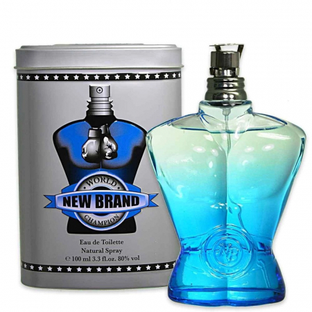New Brand Perfumes - Parfum World Champion Blue for Men, apa de toaleta 100 ml, barbati