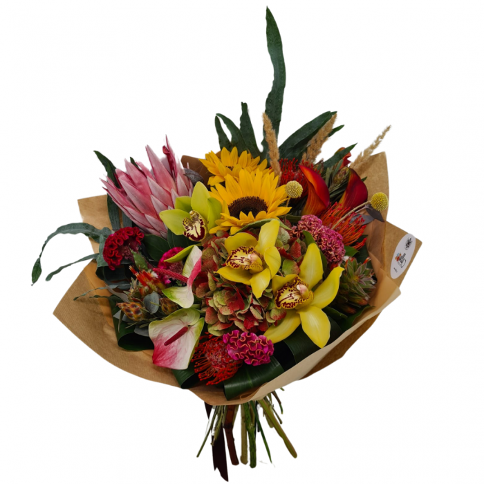 Buchet de flori deosebite Olla cu Flori Exotice in culori tari [2]