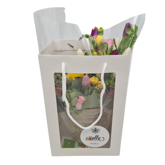 aranjament-floral-de-primavara-olla-cu-lalele-si-frezii [3]