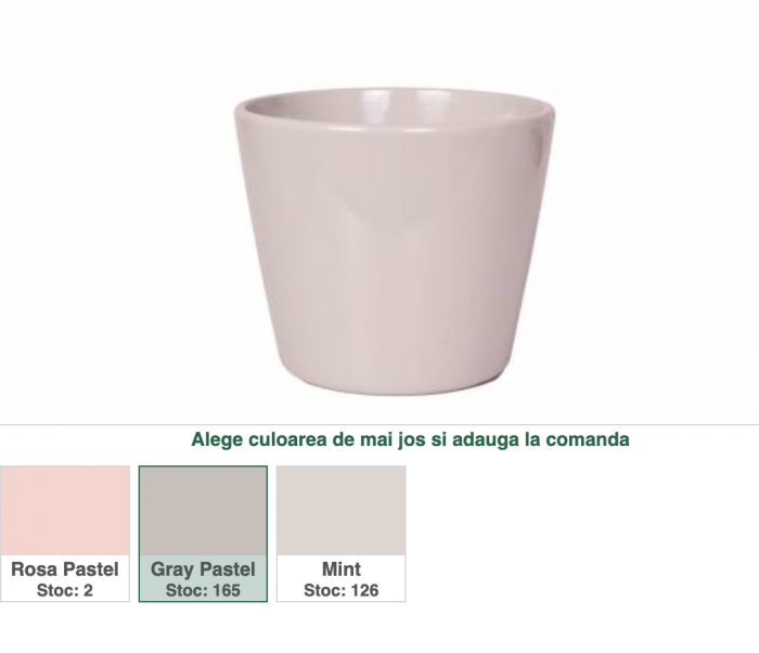 Bucurie la cutie, aranjament floral pe suport de vas ceramic [2]