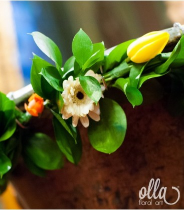 Hora Veseliei, decor floral pentru cristelnita [2]