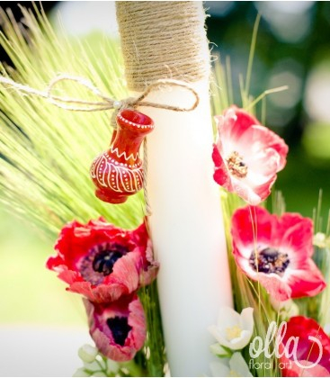 Iubire de-o Viata, lumanari de nunta unicat cu anemone [2]