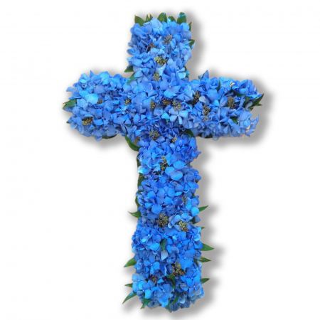 coroana-funerara-olla-in-forma-de-cruce-53-cm-cu-hortensia-albastra [0]