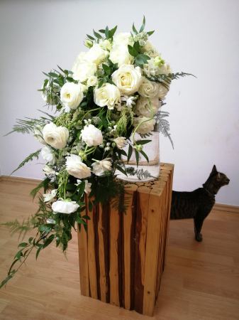 Rau de Flori, buchet de mireasa curgator alb [1]