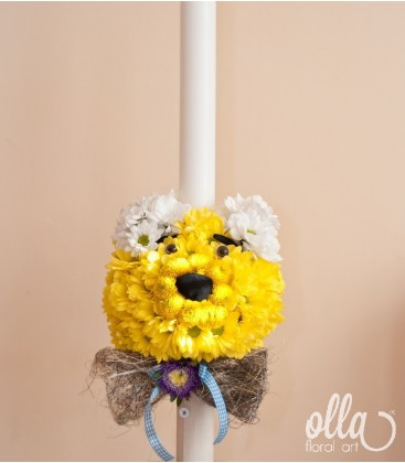 Lumanari de botez - Winnie the Pooh, lumanare pentru botez unicat