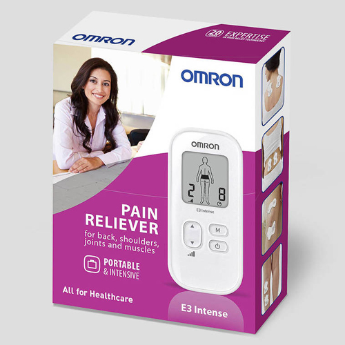Omron-E3-Intense-Electrostimulator-muscular-Aparat-pentru-calmarea-durerilor-cutie