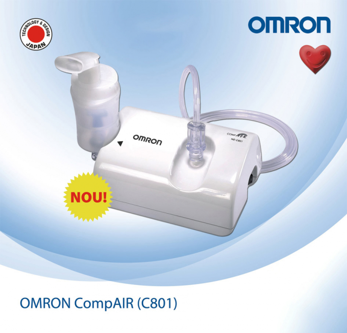 Aparat aerosoli OMRON CompAIR NE-C801, cu compresor, 3 ani garantie, include masca copil, adult [1]
