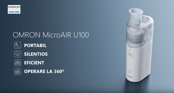Aparat aerosoli OMRON U100 cu tehnologie MESH (ultrasunete), silentios, portabil, fabricat in Japonia [6]