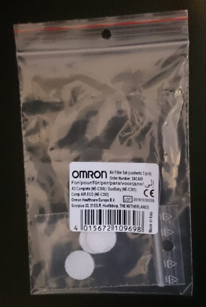 Filtre de aer pentru aparat aerosoli Omron A3 Complete / DuoBaby / C101 / C102 / X101 / x102 [1]