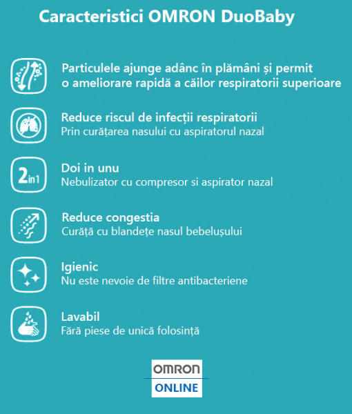 Nebulizator cu compresor si aspirator nazal Omron DuoBaby [3]