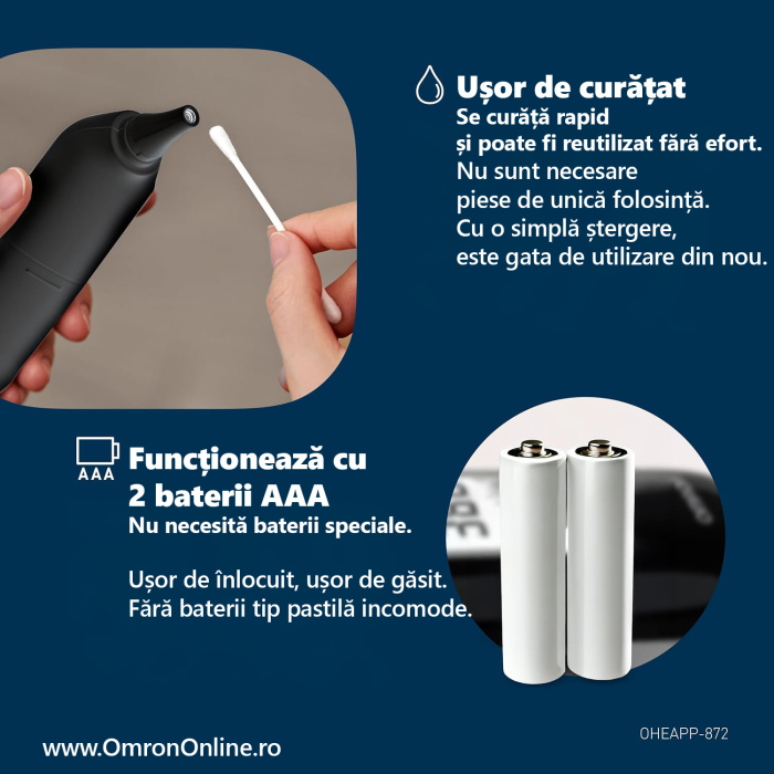 OMRON Gentle Temp 533 - Termometru digital cu infraroșu, de ureche, pentru copii și adulți, măsurare rapidă în 1 secundă și design fără capac [7]