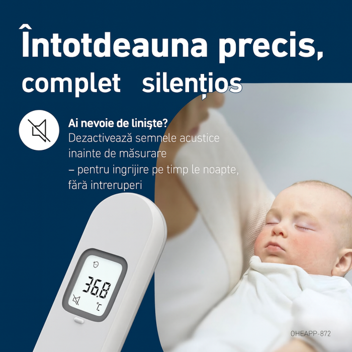 OMRON Gentle Temp 730 - Termometru de frunte cu infraroșu, fără contact, pentru nou-născuți, copii și adulți, măsurare rapidă în 1 secundă, rezistent la apa, silentios [9]