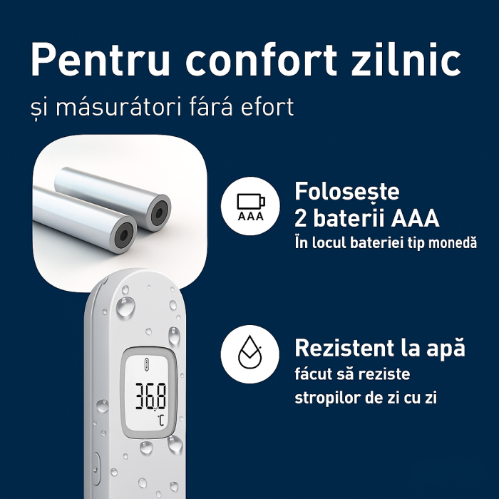 OMRON Gentle Temp 730 - Termometru de frunte cu infraroșu, fără contact, pentru nou-născuți, copii și adulți, măsurare rapidă în 1 secundă, rezistent la apa, silentios [10]