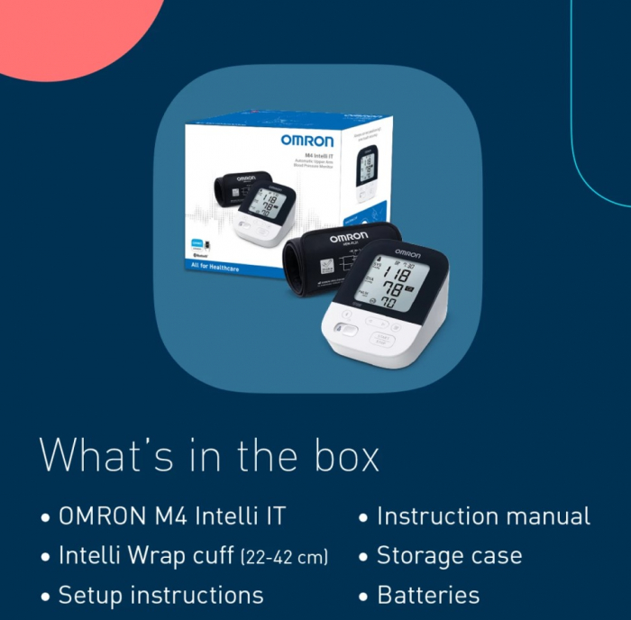 OMRON M4 Intelli IT - Tensiometru de brat, manseta inteligenta Intelli Cuff, transfer date Omron Connect, validat clinic, garantie 3 ani - Copie [8]