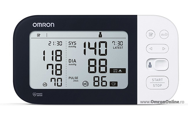 OMRON M500 Intelli IT (HEM-7361T-D) cu Bluetooth - Tensiometru de brat, detectare fibrilatie atriala (Afib), manseta inteligenta Intelli Cuff, transfer date Omron Connect, afisaj DUAL [2]