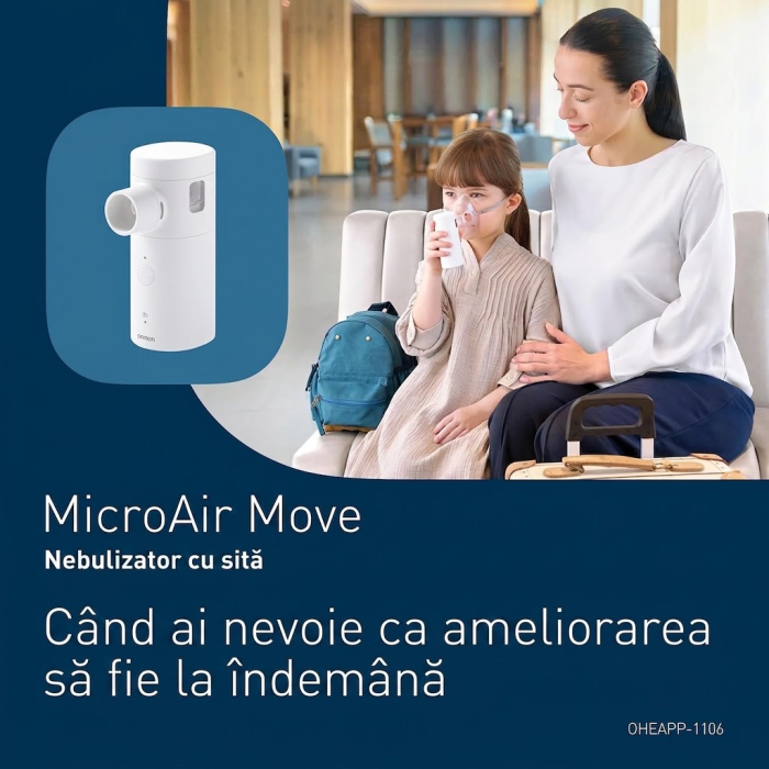 Omron MicroAir Move - Nebulizator portabil silentios, cu ultrasunete, reincarcabil prin USB-C [3]