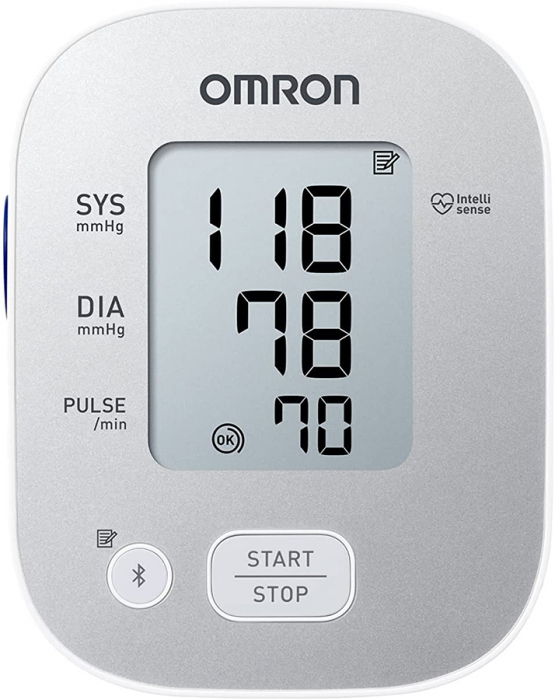 Omron X2 Smart - Tensiometru de brat, validat clinic, transfer date Bluetooth catre aplicatia Omron Connect, operare simpla cu un singur buton [5]
